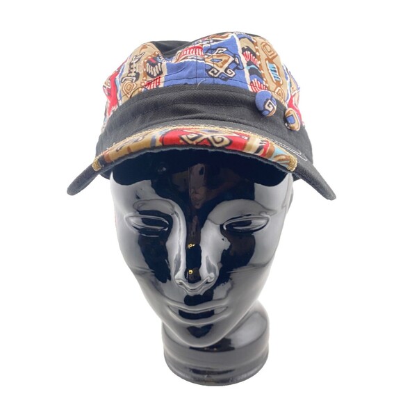 Vtg Y2K KBETHOS Hat Cap Women's Strapback Aztec Tribal Colorful Print Cotton NEW - Picture 3 of 8